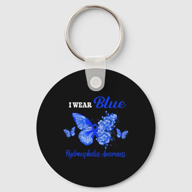 Llavero Conciencia: uso mariposa azul (Anverso)