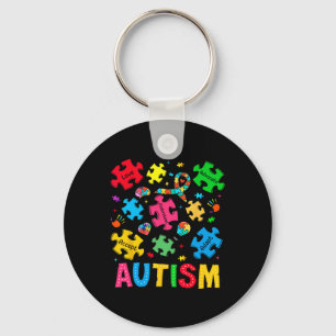 Llavero Concienciación sobre autismo aceptar a la defensor