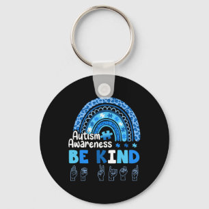 Llavero Concienciación sobre autismo sea amable Lenguaje d