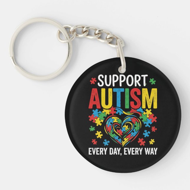 Llavero Concienciación sobre el autismo (Frente)