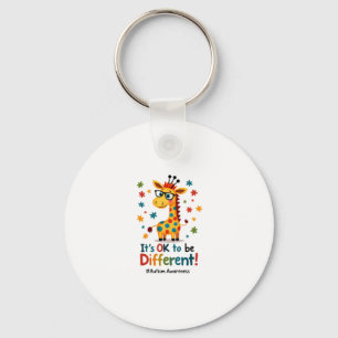Llavero Concienciación sobre el Autismo Jirafa Animal Ador