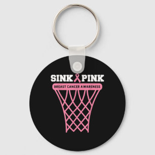 Llavero Concienciación sobre el cáncer de mama Baloncesto