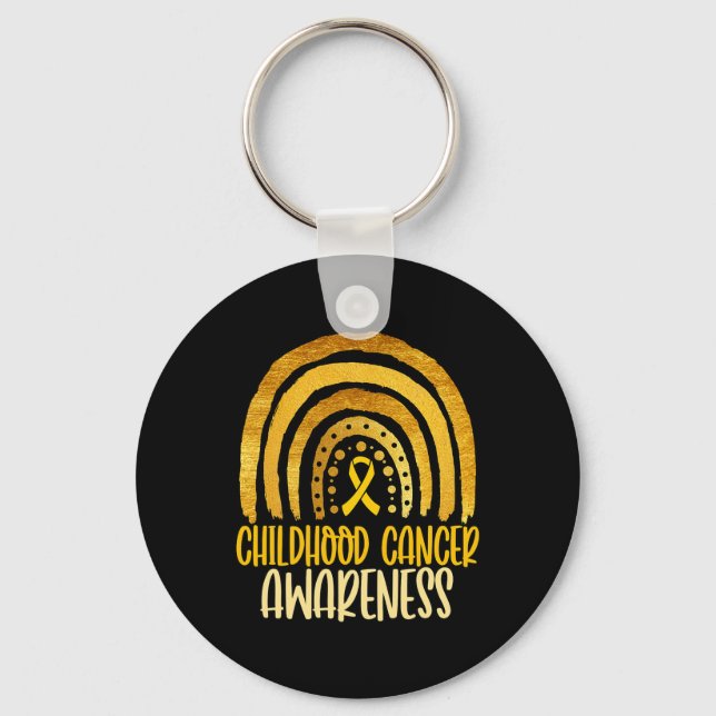 Llavero Concienciación sobre el cáncer infantil Conciencia (Anverso)