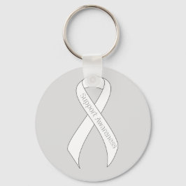 Llavero Concienciación sobre el soporte de cinta blanca
