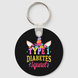 Llavero Concienciación sobre la diabetes tipo 1 T1d Squad 