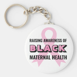 Llavero Concienciación sobre la salud materna de los negro
