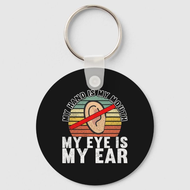 Llavero Concienciación sorda sobre el lenguaje del Rótulo  (Anverso)