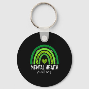 Llavero Concientización sobre salud mental cerebro arcoíri