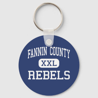 Llavero Condado de Fannin - Rebeldes - Alto - Blue Ridge G