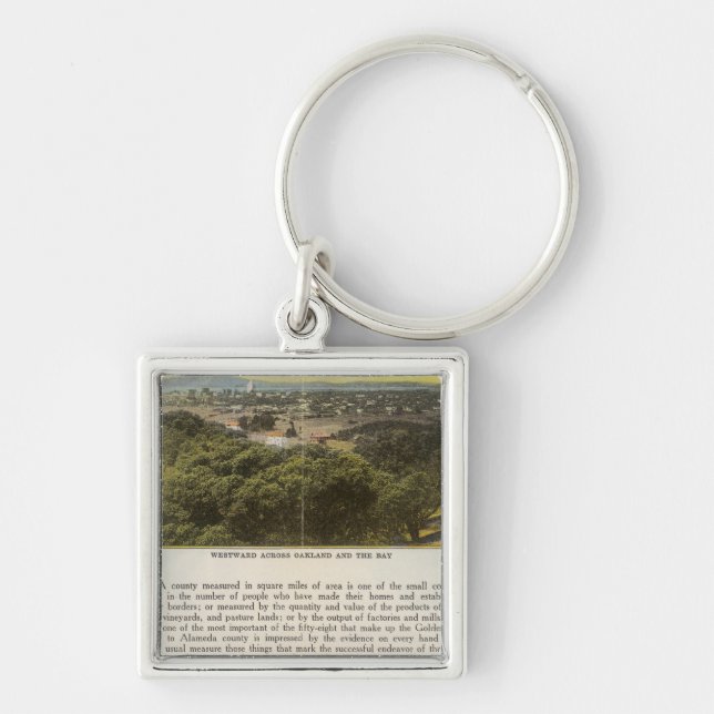 Llavero Condado de Verso Alameda, Oakland y la bahía (Frente)