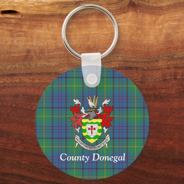Llavero Condado irlandés de Donegal Tartan Personalizado (Reverso )