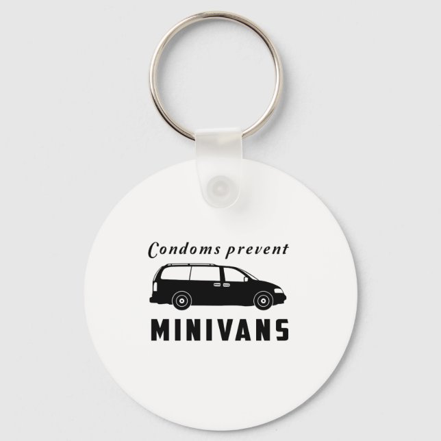 Llavero Condones Evitar Minivans (Anverso)