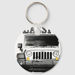 Llavero conducir el jeep clásico