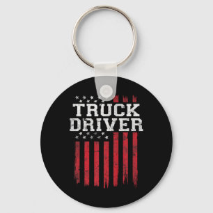 Llavero Conductor De Camión Bandera Estadounidense Patriot