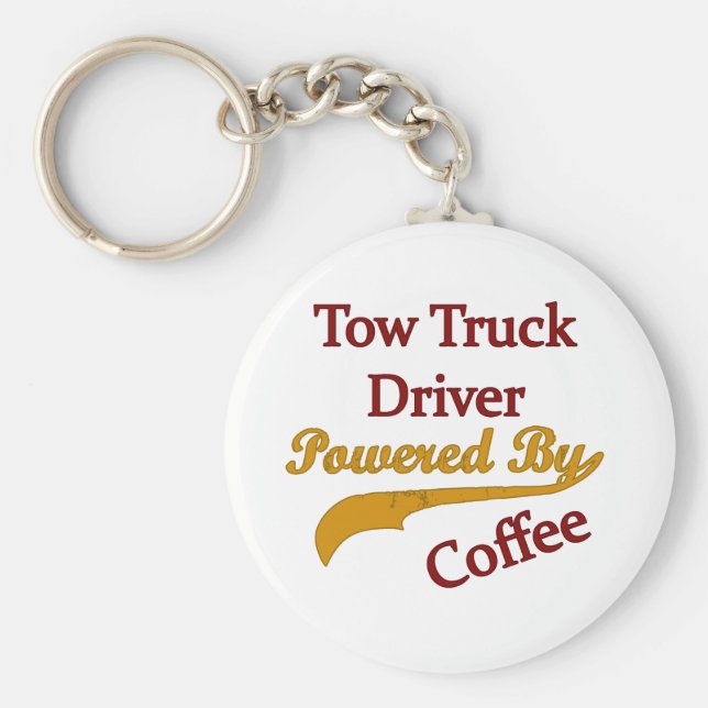 Llavero Conductor De Camión De Vapor Con Café (Frente)