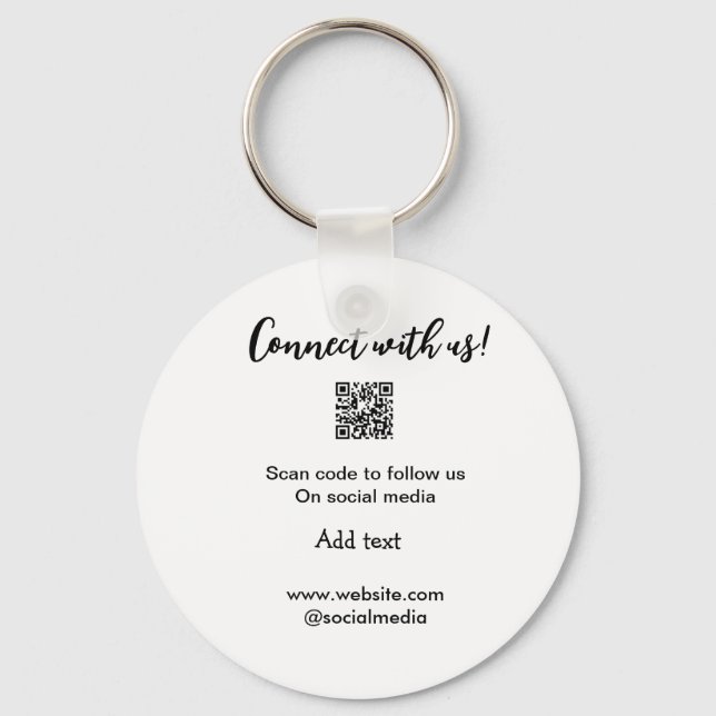 Llavero Conectar con nosotros escanear código QR agregar c (Anverso)