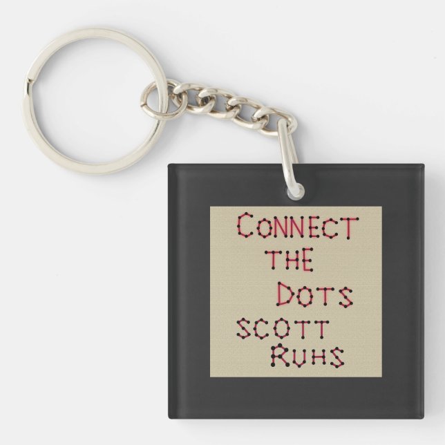 Llavero Conectar el arte de la cubierta de puntos (Frente)