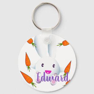 Llavero Conejito blanco y zanjas