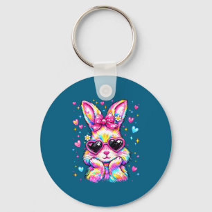 Llavero Conejito de Pascua adorable coqueta con teñido en 