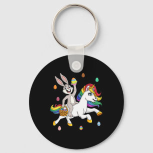 Llavero Conejito De Pascua Montando Un Unicornio Chicas Ma