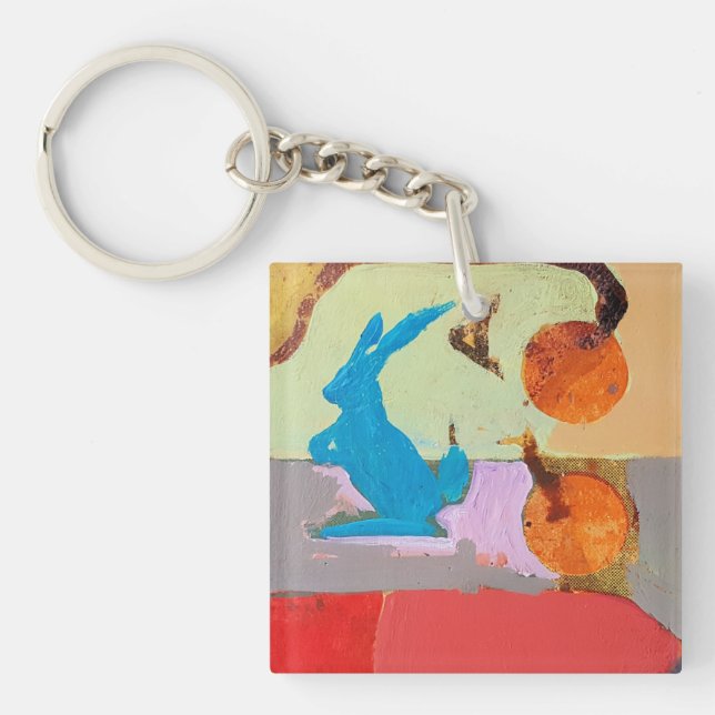 Llavero Conejo azul (Frente)