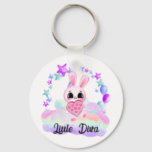 Llavero conejo blanco dulce