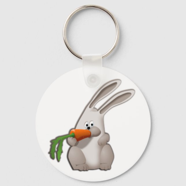 Llavero Conejo Comiendo Una Zanahoria (Anverso)