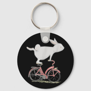Llavero Conejo Conejo De Conejo En Bicicleta