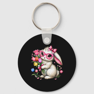 Llavero Conejo conejo pascua Tulip Spring Flores Floral Wo
