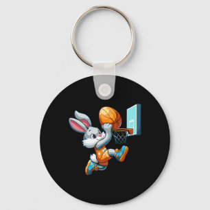 Llavero Conejo de conejo jugando a Dunking Bysketbyll Huev