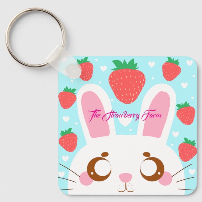 Llavero Conejo de fresa (Anverso)