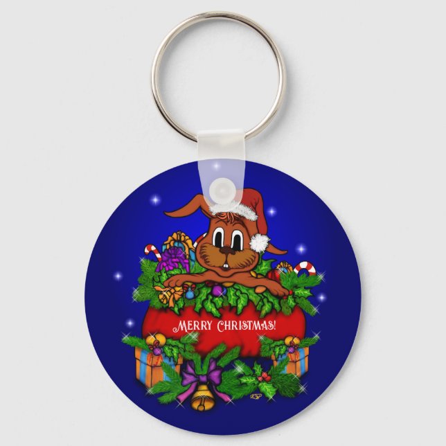 Llavero Conejo de navidades (Anverso)