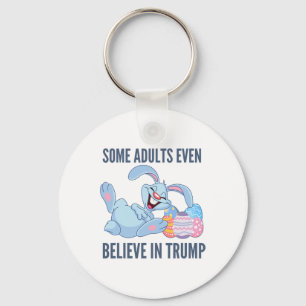 Llavero Conejo de Pascua anti Trump riendo de la política 