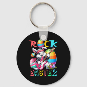 Llavero Conejo de Pascua de Rock tocando Guitarra Guitarri