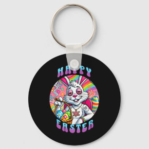 Llavero Conejo de Pascua Feliz Groovy Fumando Marihuana Di
