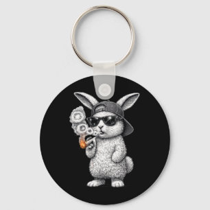 Llavero Conejo de Pascua Fumando Rap Hip Hop Genial Hombre