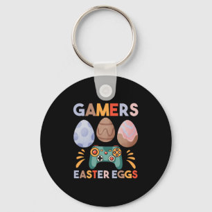 Llavero Conejo de Pascua Jugador de Juegos Niño Amor Huevo