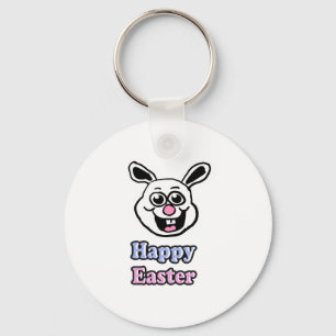 Llavero Conejo de Pascua Retro Feliz