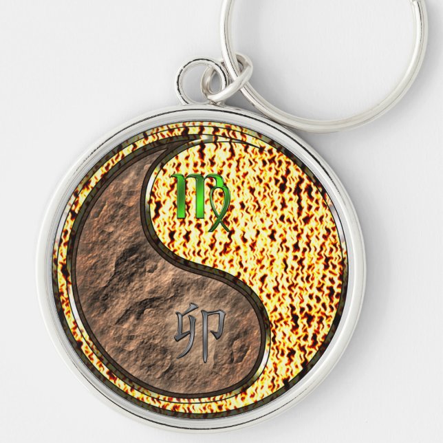 Llavero Conejo de virus y fuego (Frente)