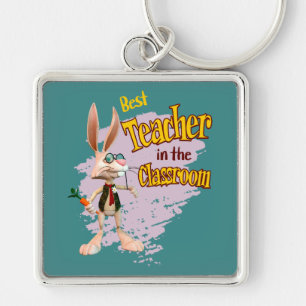 Llavero Conejo Divertido Mejor Profesor de la Clase
