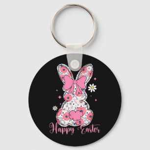 Llavero Conejo Feliz de Pascua Coqueta Lazo Coneja Mujer N