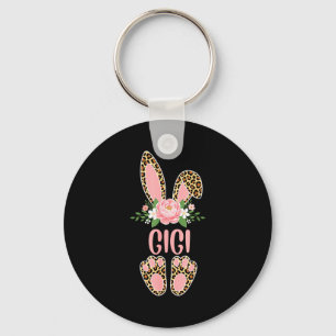 Llavero Conejo floral de leopardo gigi feliz pascua primav