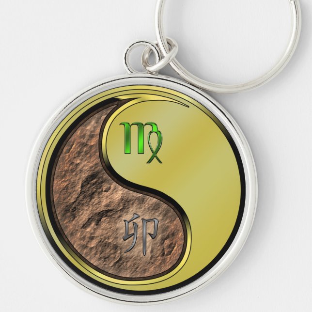 Llavero Conejo Metalizado y Virgo (Frente)