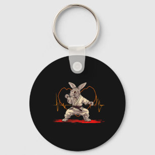 Llavero Conejo Motivo Karate Taekwondo Jiu-Jitsu Mma Bonit