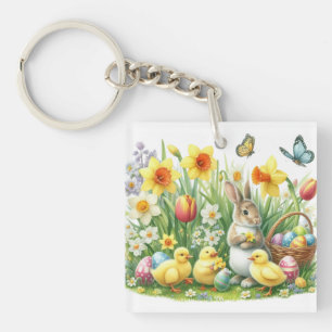 Llavero Conejo/pollo de primavera clásico/ventilado