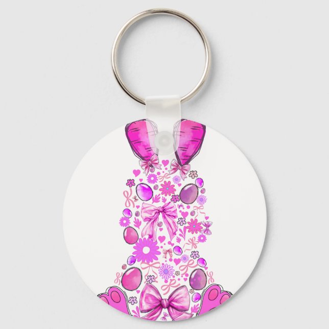 Llavero conejo, retro, vintage (Anverso)