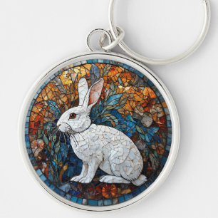 Llavero Conejo Vidrio Teñido Decorativo
