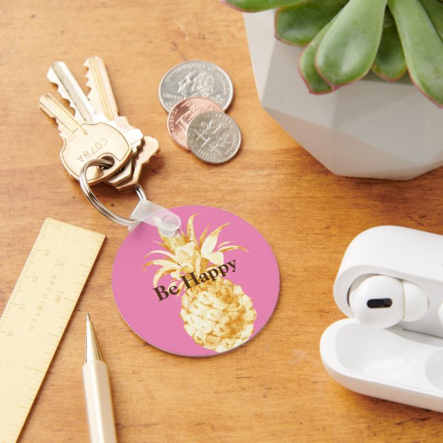 Llavero Confetti de piña amarillo rosa (Escritorio )