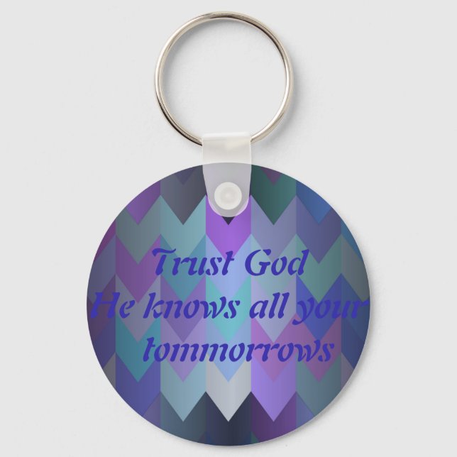 Llavero Confía en Dios que conoce a todos tus mañana (Anverso)