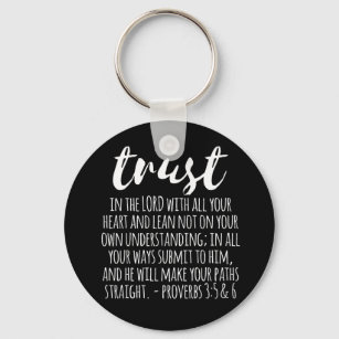 Llavero Confianza en el Señor Proverbios 3:5-6
